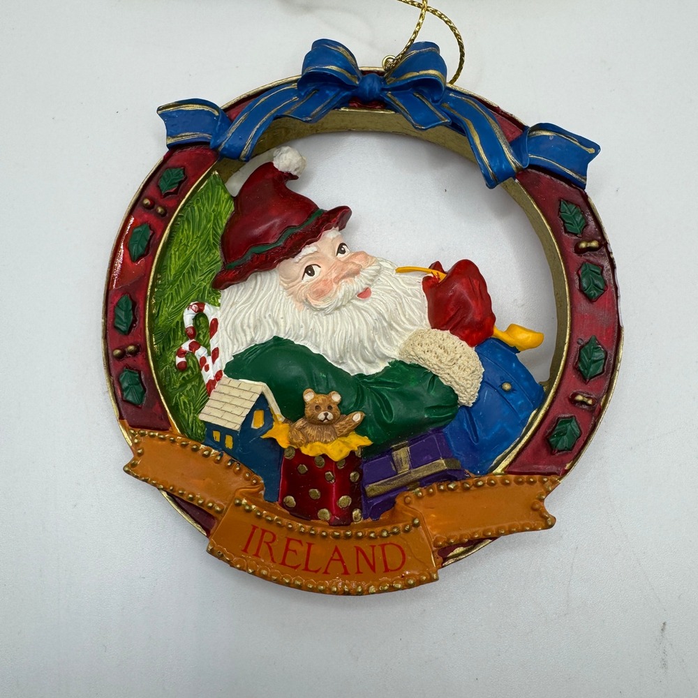 Russ Berrie Ireland Santa‎ Around the World Ornament - Ireland Christmas Holiday